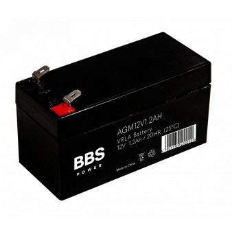 BBS Power VRLA AGM battery 12V 1.2Ah 